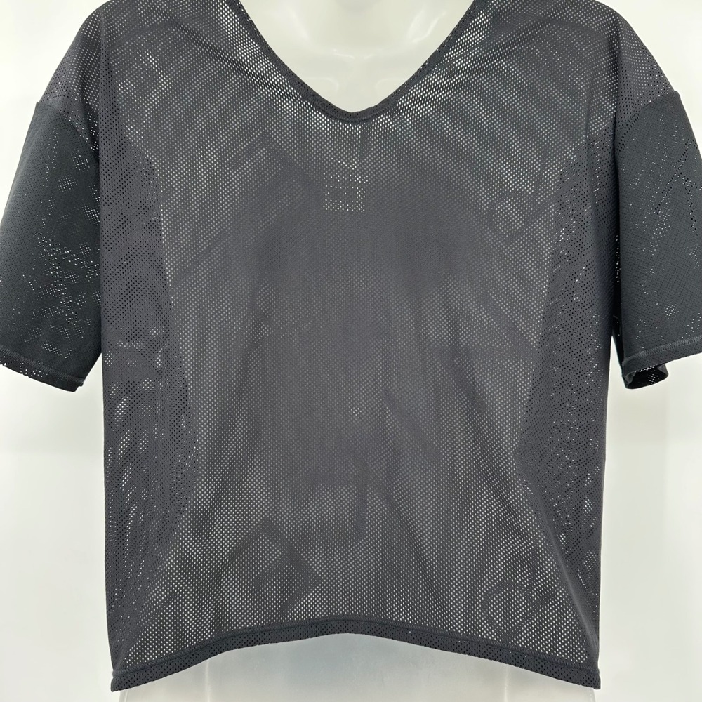 Nike Air Dri-FIT Women's Training Top Black Perforated Lettering Graphic - Picture 5 of 8